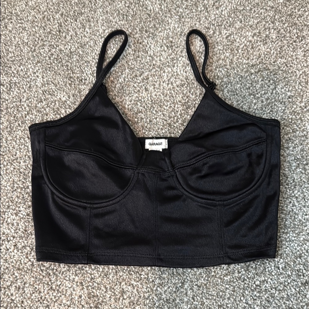 Garage Black Crop Top